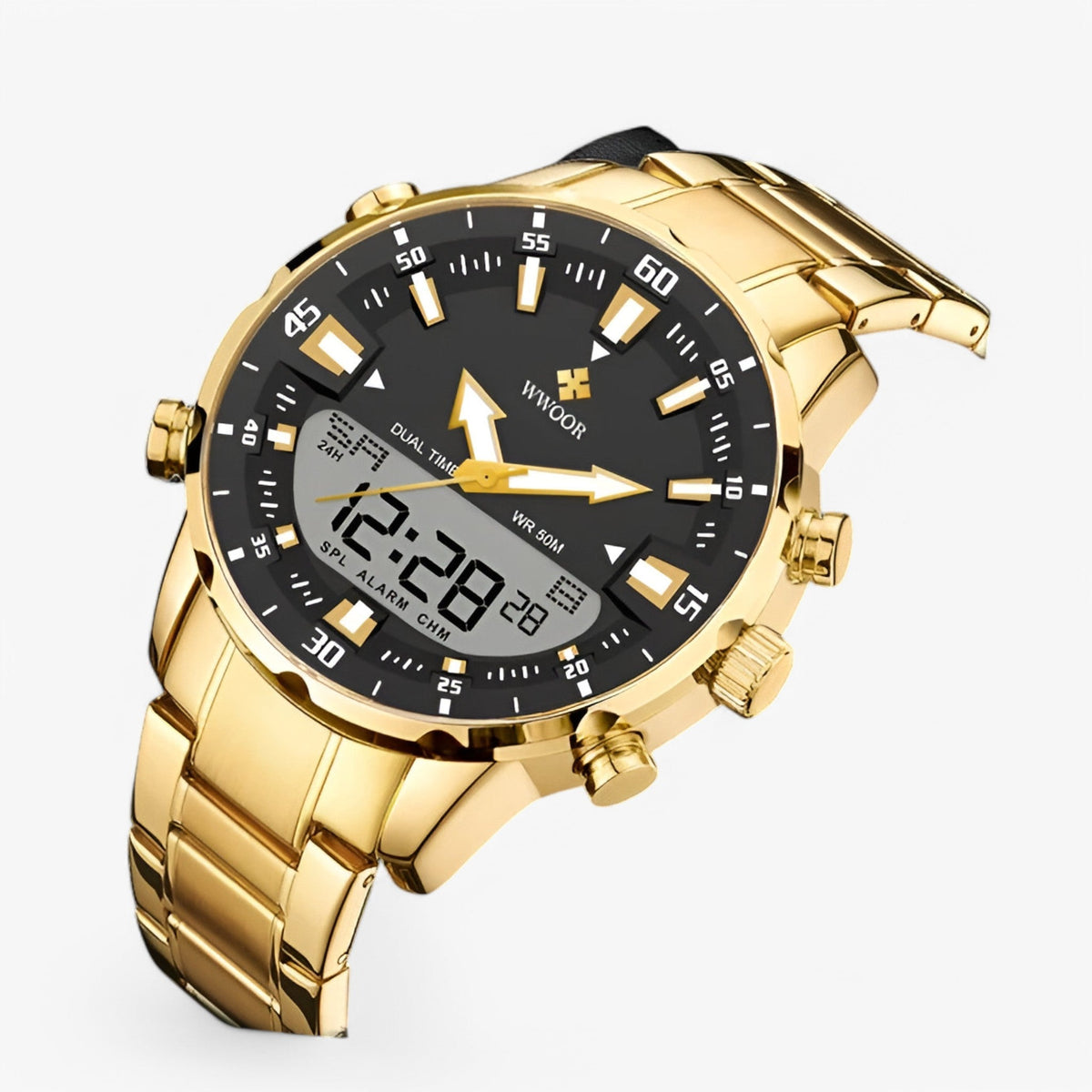 watches : Robuuste Sporthorloge Heren van Roestvrij Staal met Nauwkeurig Kwartsmechanisme en Waterbestendig Ontwerp in van Pantino