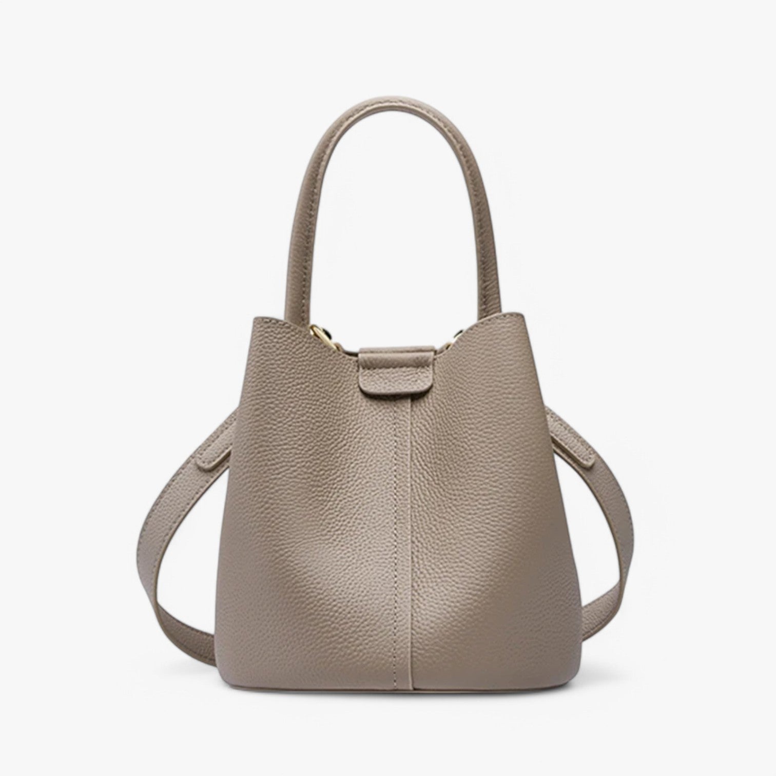 bags : Ella | Compacte en stijlvolle leren schoudertas in Licht taupe van Pantino