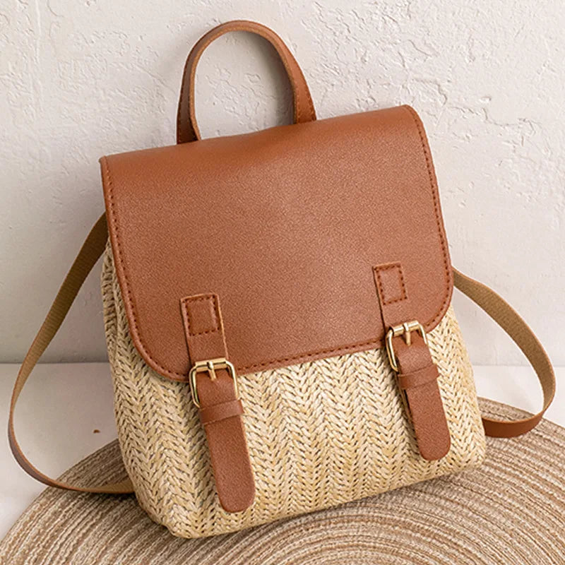 bags : BloomBag Vintage Rieten Tas in Bruin van Pantino