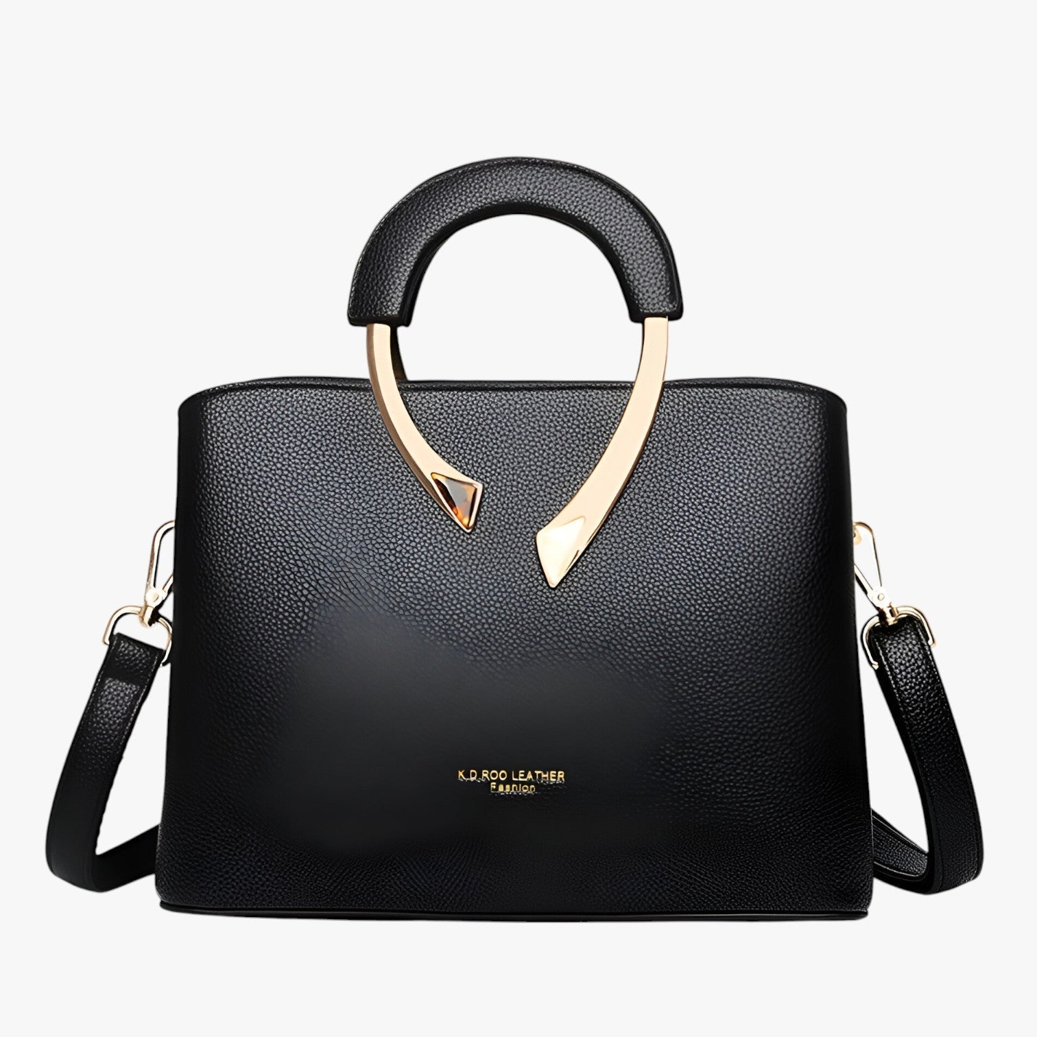 Elvira Luxe Leren Draagtas met Veelzijdig Ontwerp - €25 : Elvira Luxe Leren Draagtas met Veelzijdig Ontwerp in Zwart van Pantinoshop