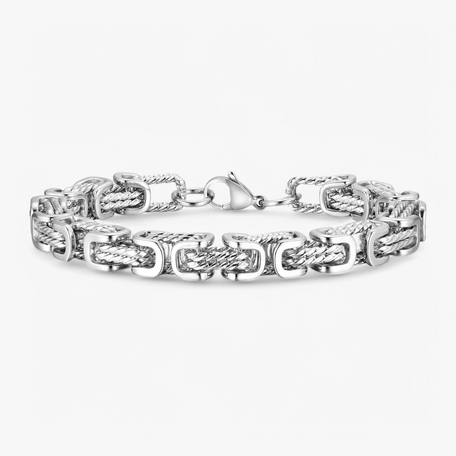 accessories : Floris | Robuust en Tijdloos - Grote Mannen Armband in Zilver van Pantinoshop