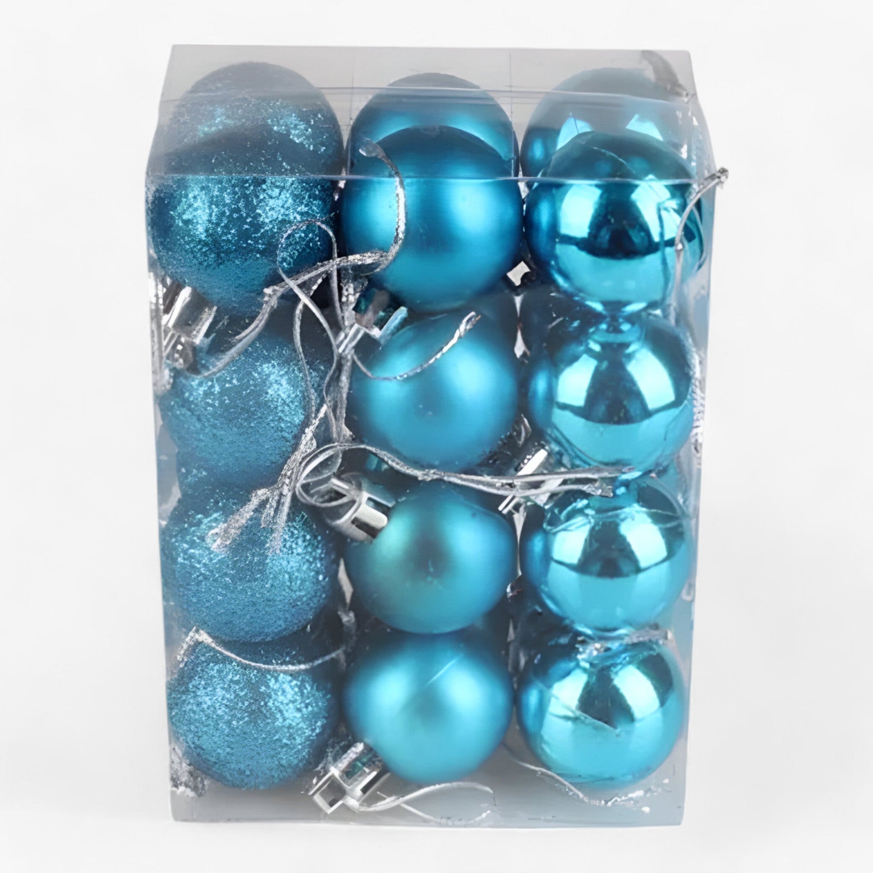home & garden : Magic | Set van 24 Plastic Bollen - Gouden, Rode en Roze Decoraties voor in Luchblauw van Pantinoshop
