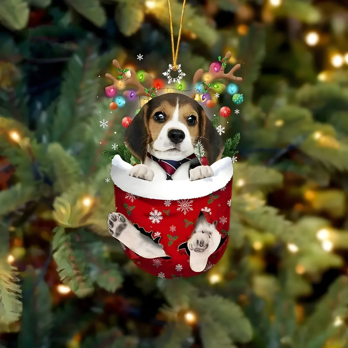 pets : Schattige Pupp Decoratie | Kerstboom Hangertje Hond - Feestelijke Charme en Cadeau voor Hondenliefhebbers in Stijl A van Pantinoshop