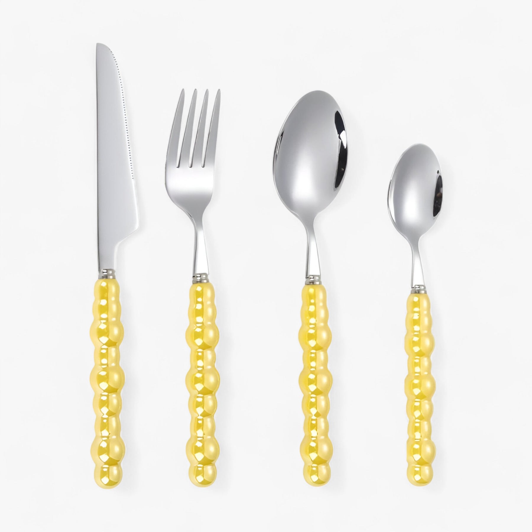 home & garden : LuxeDine | Parelbestek in Geel-4stuks van Pantinoshop