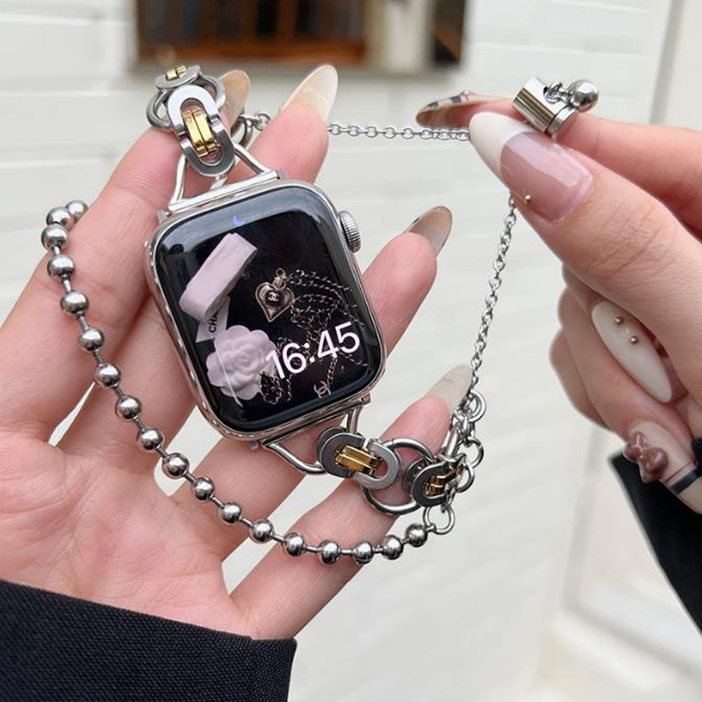 accessories : Alexia Strap | Horlogeband in Zilver Goud van Pantino