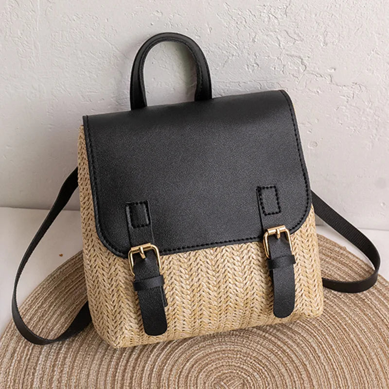 bags : BloomBag Vintage Rieten Tas in Zwart (nog 2 op voorraad) van Pantino