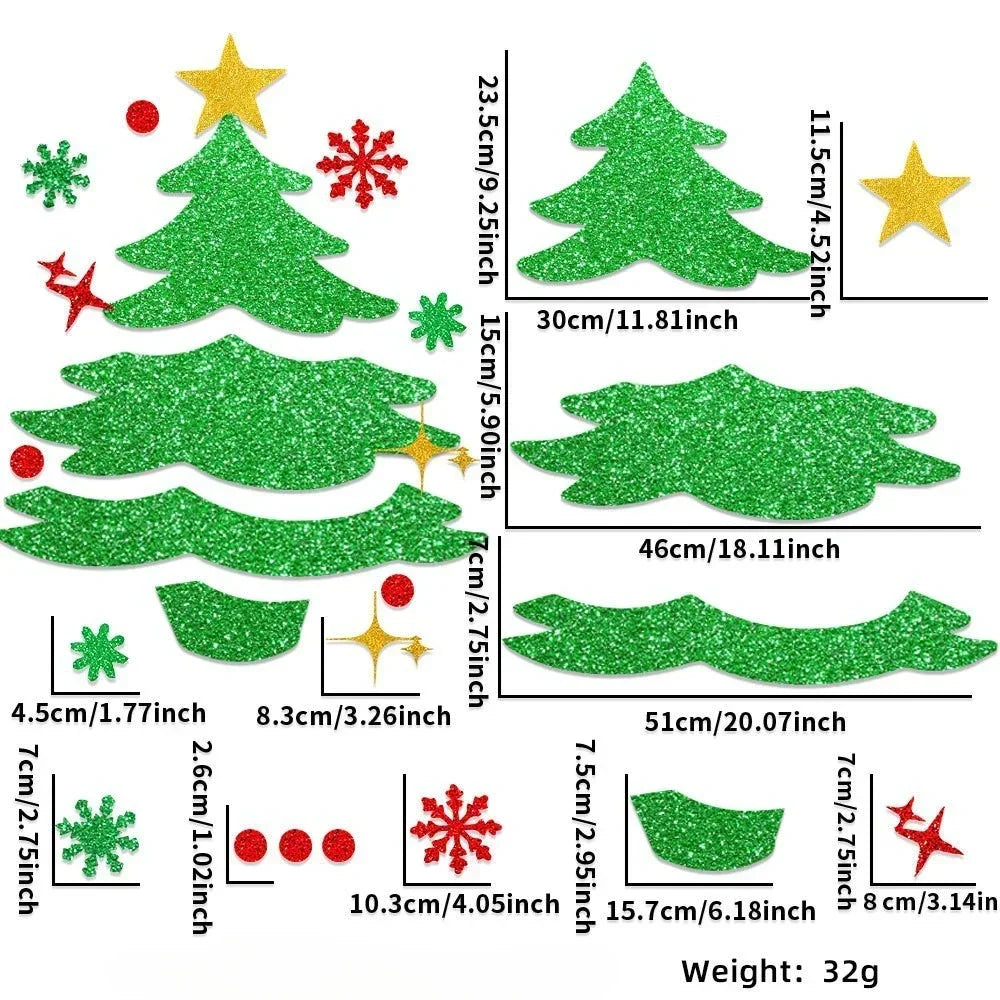 home & garden : Fristy | Kerstviltstickers voor deuren en ramen - Feestelijke decoratie voor thuis in kerstboom van Pantino