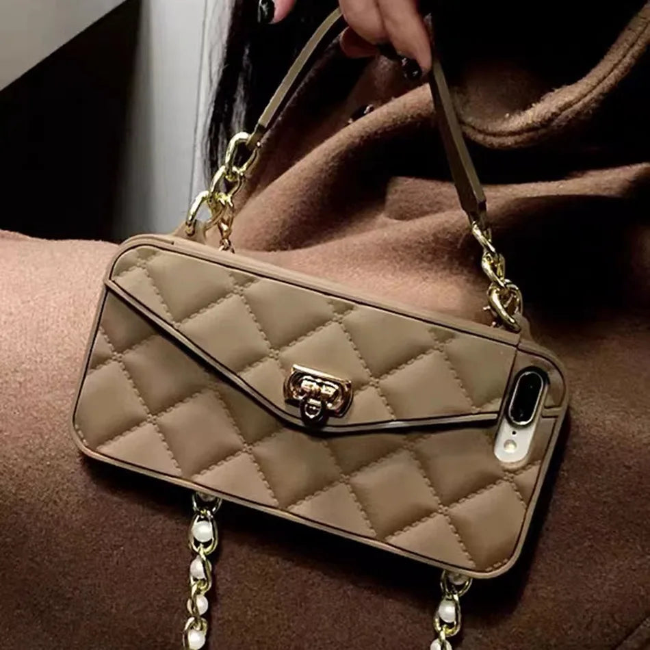 accessories : RIZIA™ | Tas Telefoonhouder voor iPhone in Bruin van Pantino