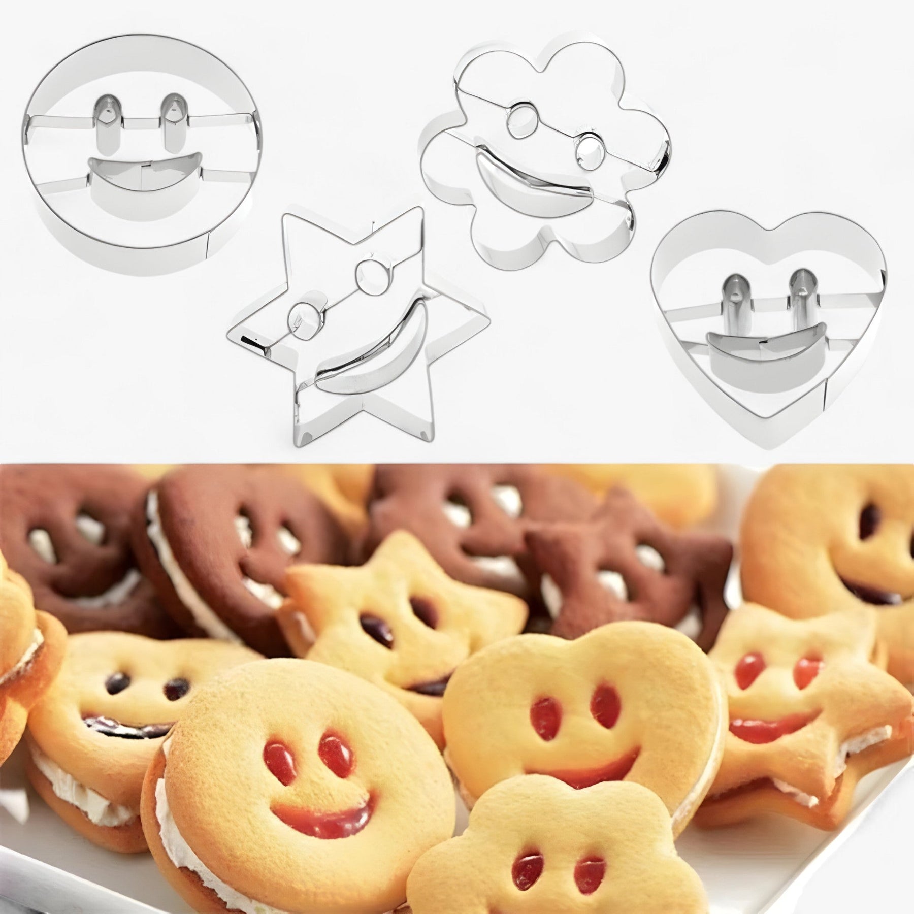home & garden : Crispy Mini Christmas Punch Set - Perfect voor feestelijk gebak en taartdecoratie in 4 stuks van Pantino