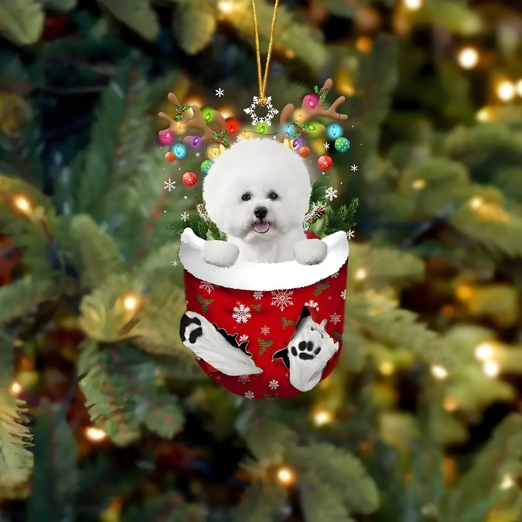 pets : Schattige Pupp Decoratie | Kerstboom Hangertje Hond - Feestelijke Charme en Cadeau voor Hondenliefhebbers in Stijl J van Pantinoshop