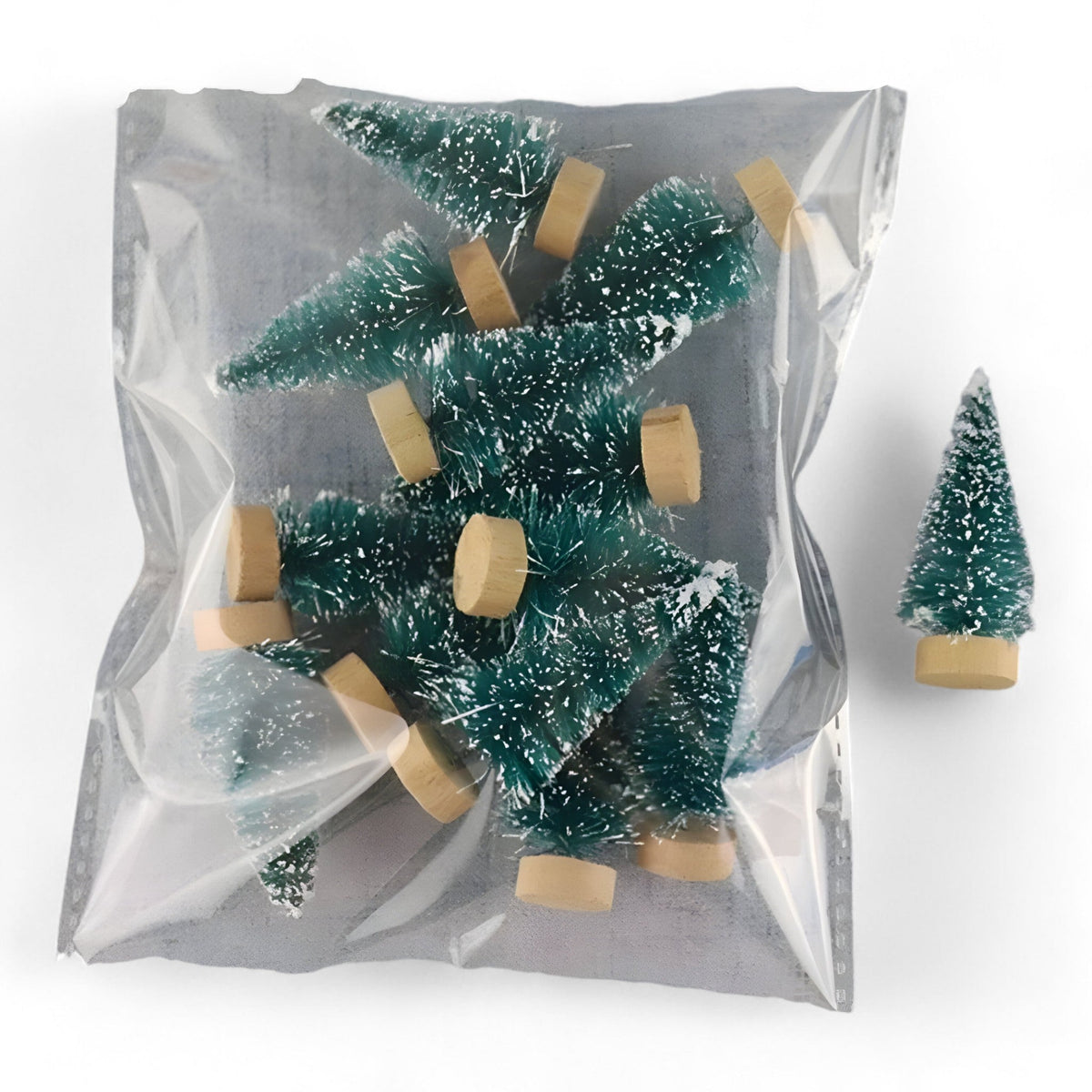 home & garden : Kerstliefhebber | 12PCS Mini Kerstbomen - Leuk en Feestelijk DIY Decor voor Huis en Kantoor in Olijf zak van 12PCS van Pantinoshop