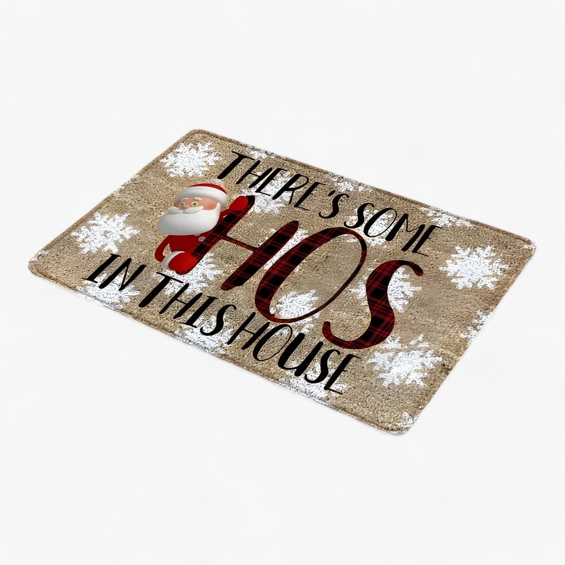 home & garden : Kerstgnomen en Eland | Deurmat - Feestelijke Binnen-/Buitendecoratie in 2 40X60CM-gepersonaliseerd van Pantinoshop