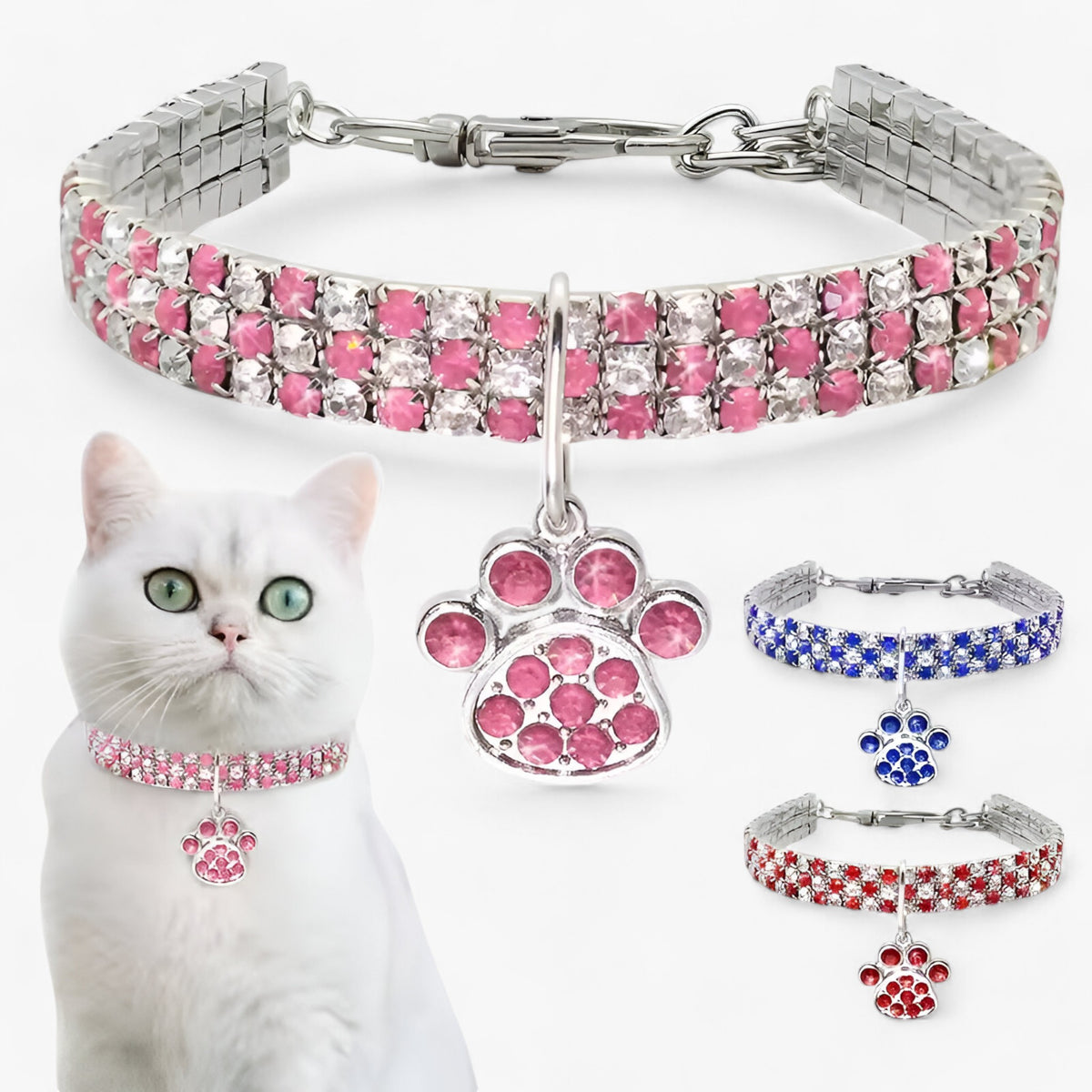 pets : Luna | Luxe Kristallen Halsband met Diamant Hanger in van Pantinoshop