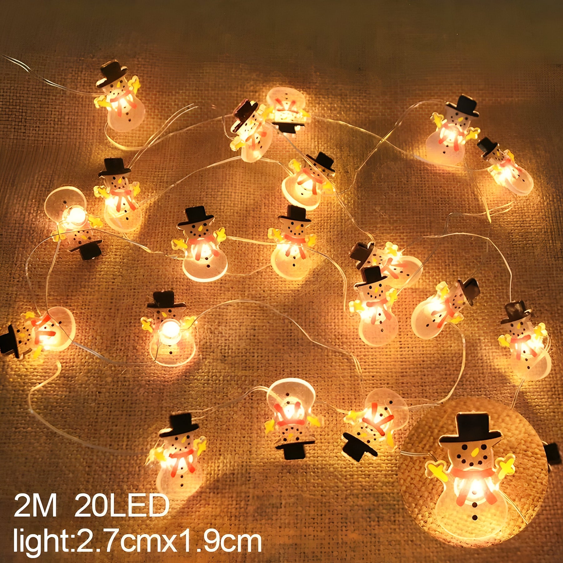 home & garden : TwinkleLights | LED Lichtslinger 20LED - Verlicht Uw Feesten met de Kerstman en Sneeuwvlokken in Sneeuwpop van Pantinoshop