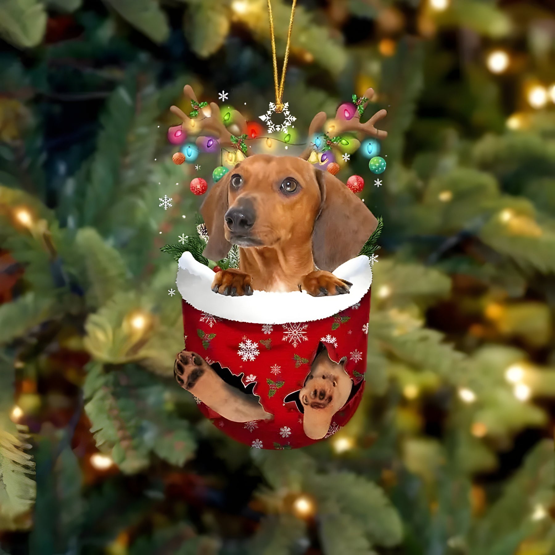 pets : Schattige Pupp Decoratie | Kerstboom Hangertje Hond - Feestelijke Charme en Cadeau voor Hondenliefhebbers in Stijl F van Pantinoshop