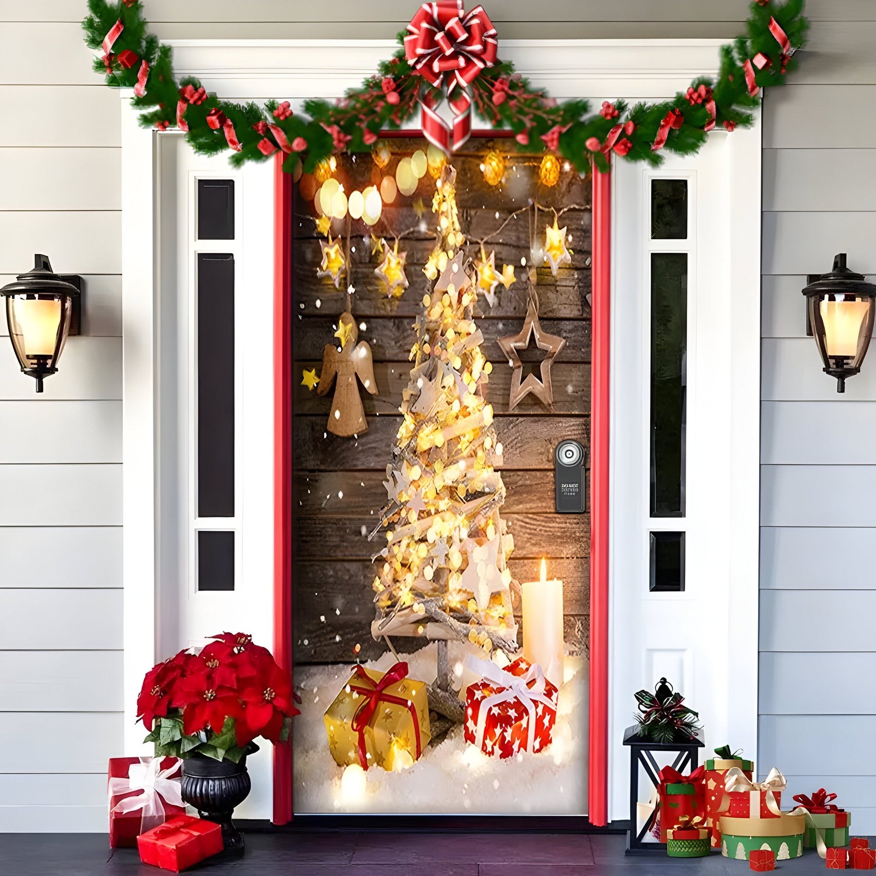 home & garden : HolidayCheer | Kerst Achtergrondbanner van Polyester - Creëer een Feestelijke Sfeer voor Uw Decoraties in Stijl-4 van Pantinoshop