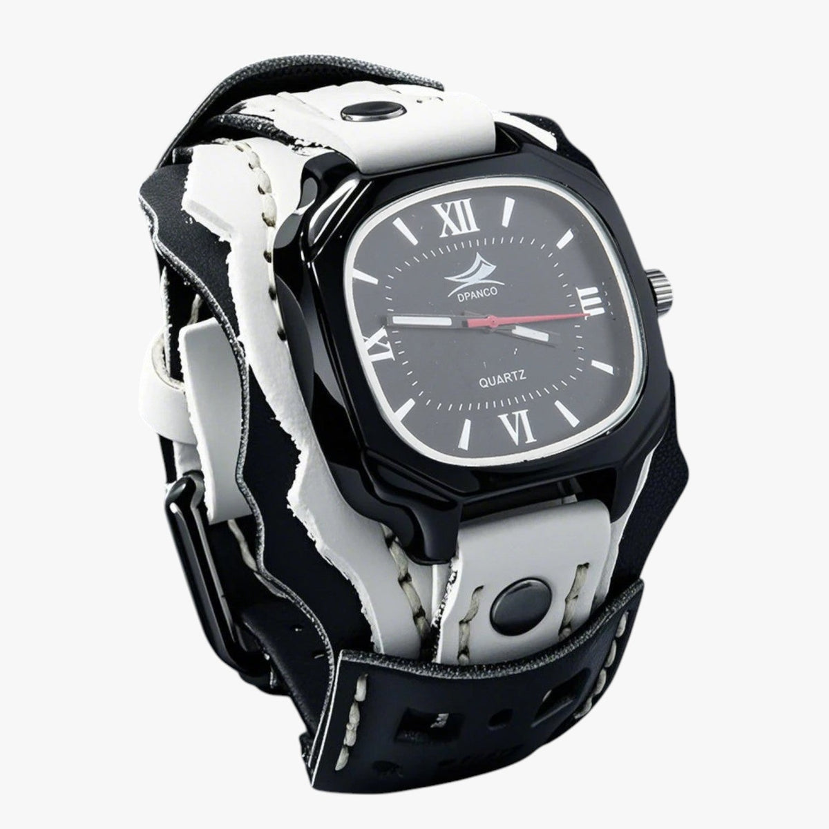 Alden | Grote vierkante herenhorloge met echt lederen band- €25 : Alden | Grote vierkante herenhorloge met echt lederen band in van Pantinoshop