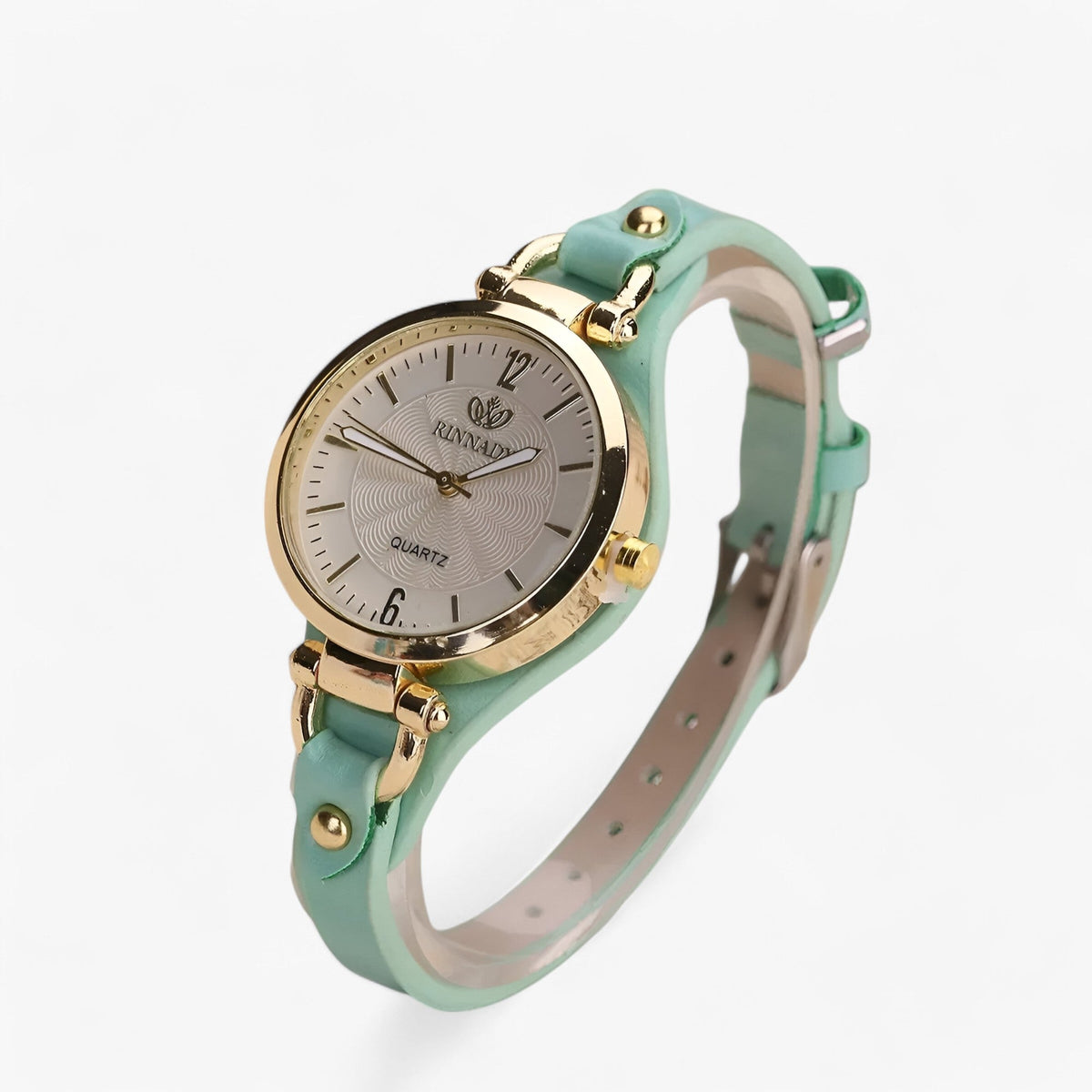 watches : Jiezel | Dameshorloge - Elegant en Slank PU Leren Armband in Groen van Pantino