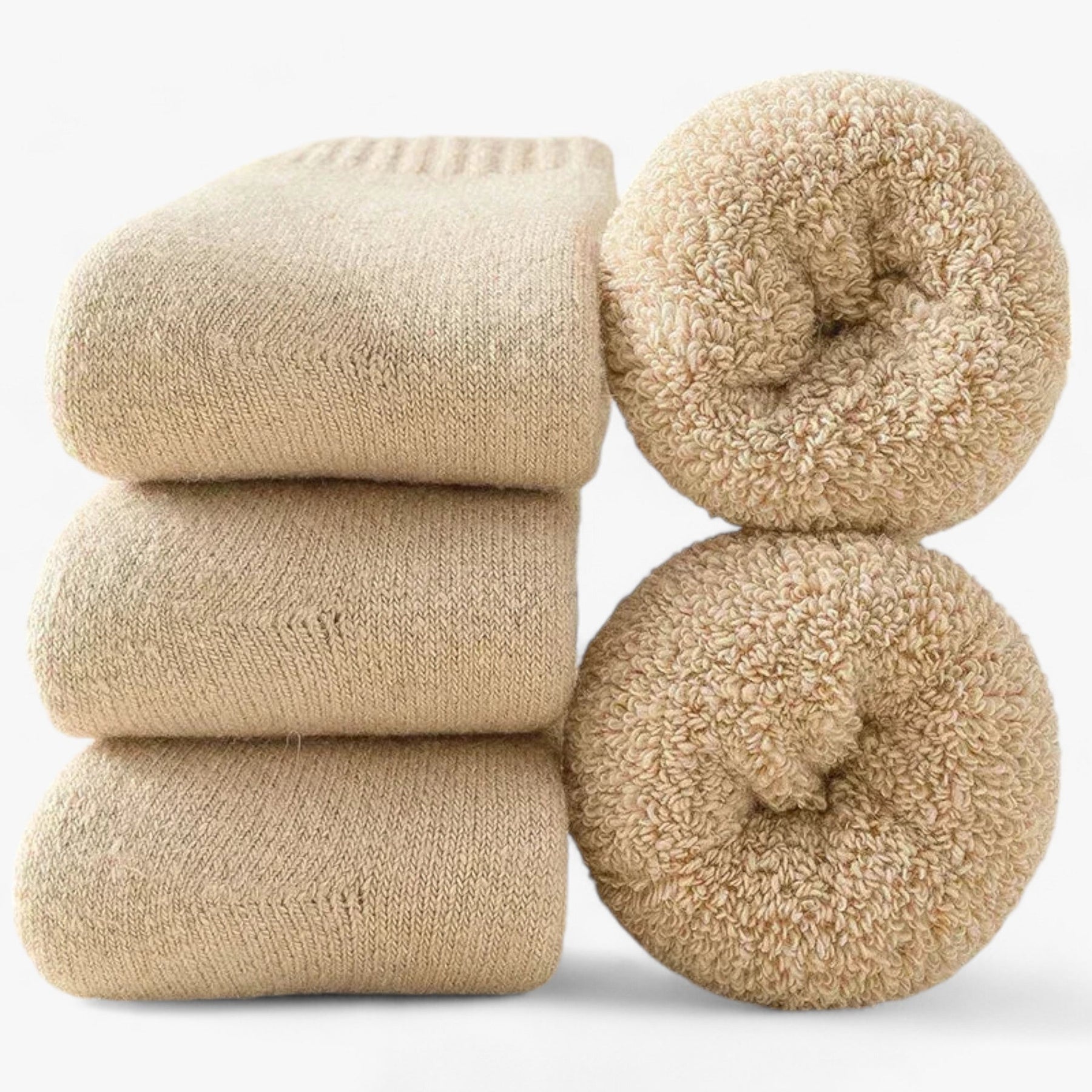 other : Jean | Thermowollen sokken - Comfortabel en veelzijdig in Khaki van Pantinoshop