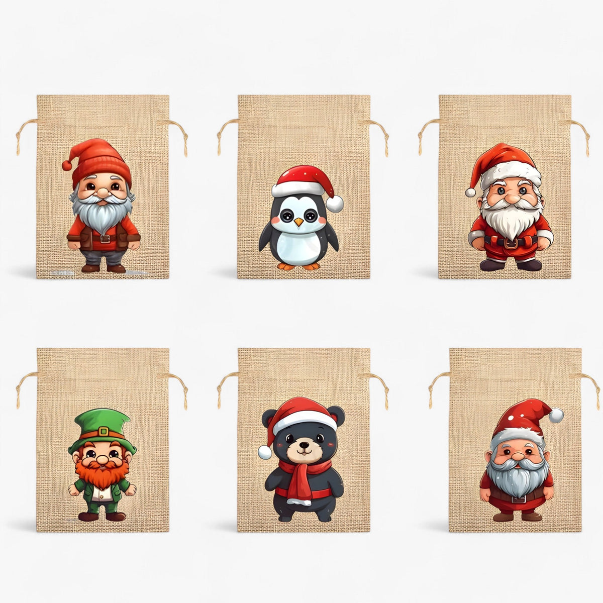 bags : Joël | Kerstcadeauzakjes Kerstman - Perfect om vreugde te geven aan kinderen in A 6PCS van Pantino