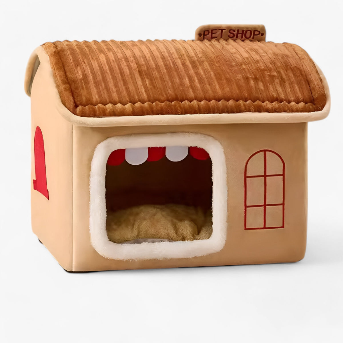 pets : Nala | Opvouwbaar Kattenhuis – Knus, Warm en Wasbaar Nest in Khaki van Pantinoshop