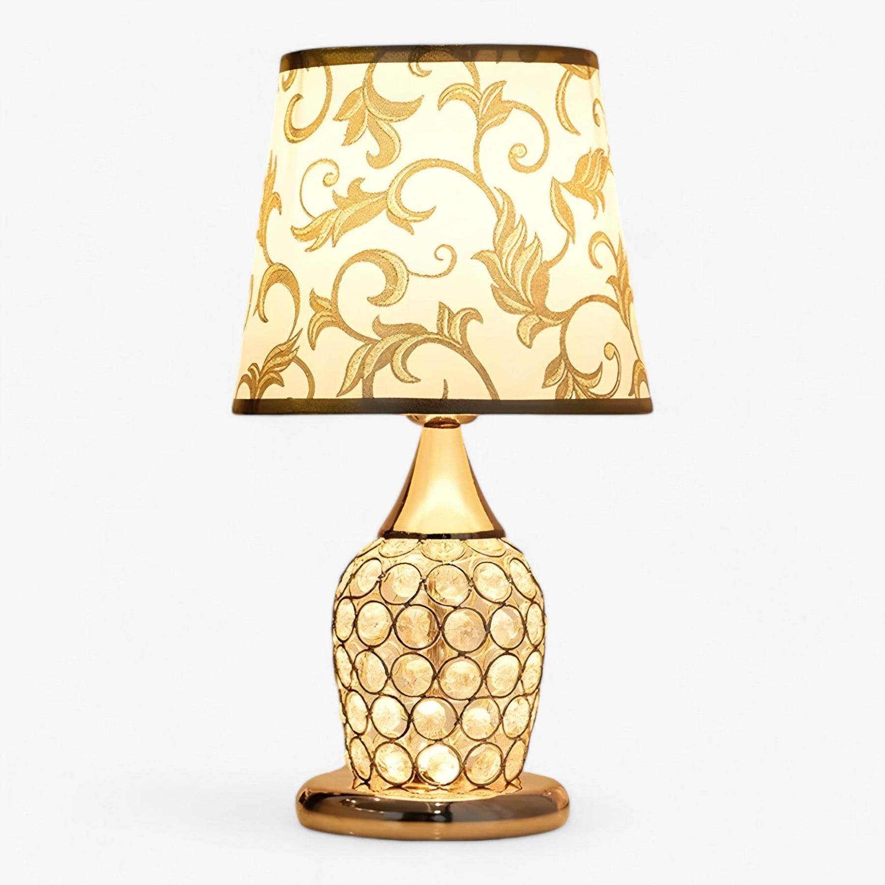 home & garden : EuroCrystal | Tafel lamp van kristal in Europese stijl - Elegante en romantische decoratieve verlichting voor nachtkastje in C van Pantinoshop