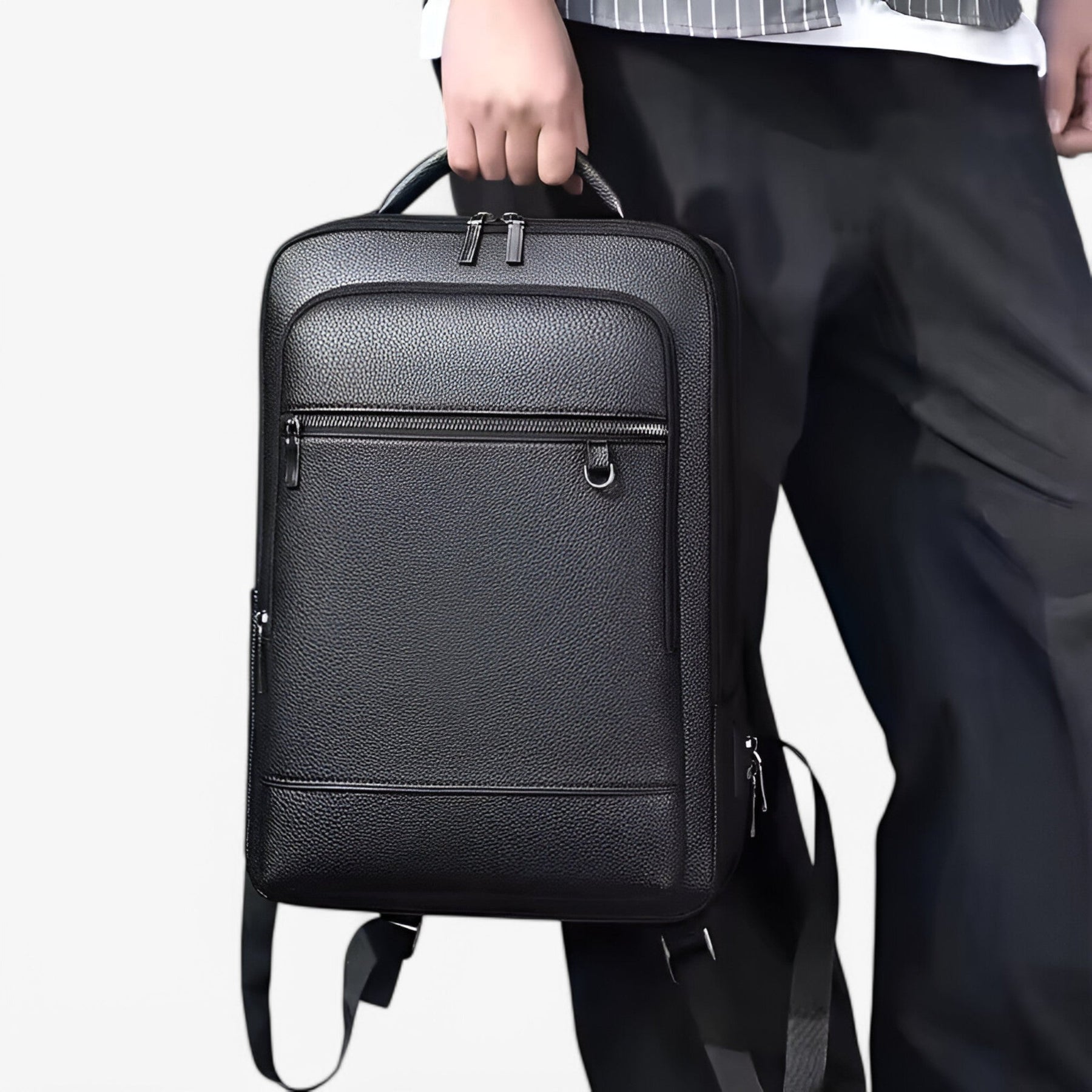 bags : Leonardo | Leren Rugzak met USB in van Pantinoshop