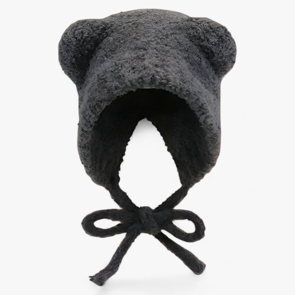 accessories : Yumi | Warme Leren-Wollen Muts - Trendy & Comfortabel in Grijs 56-58cm van Pantinoshop