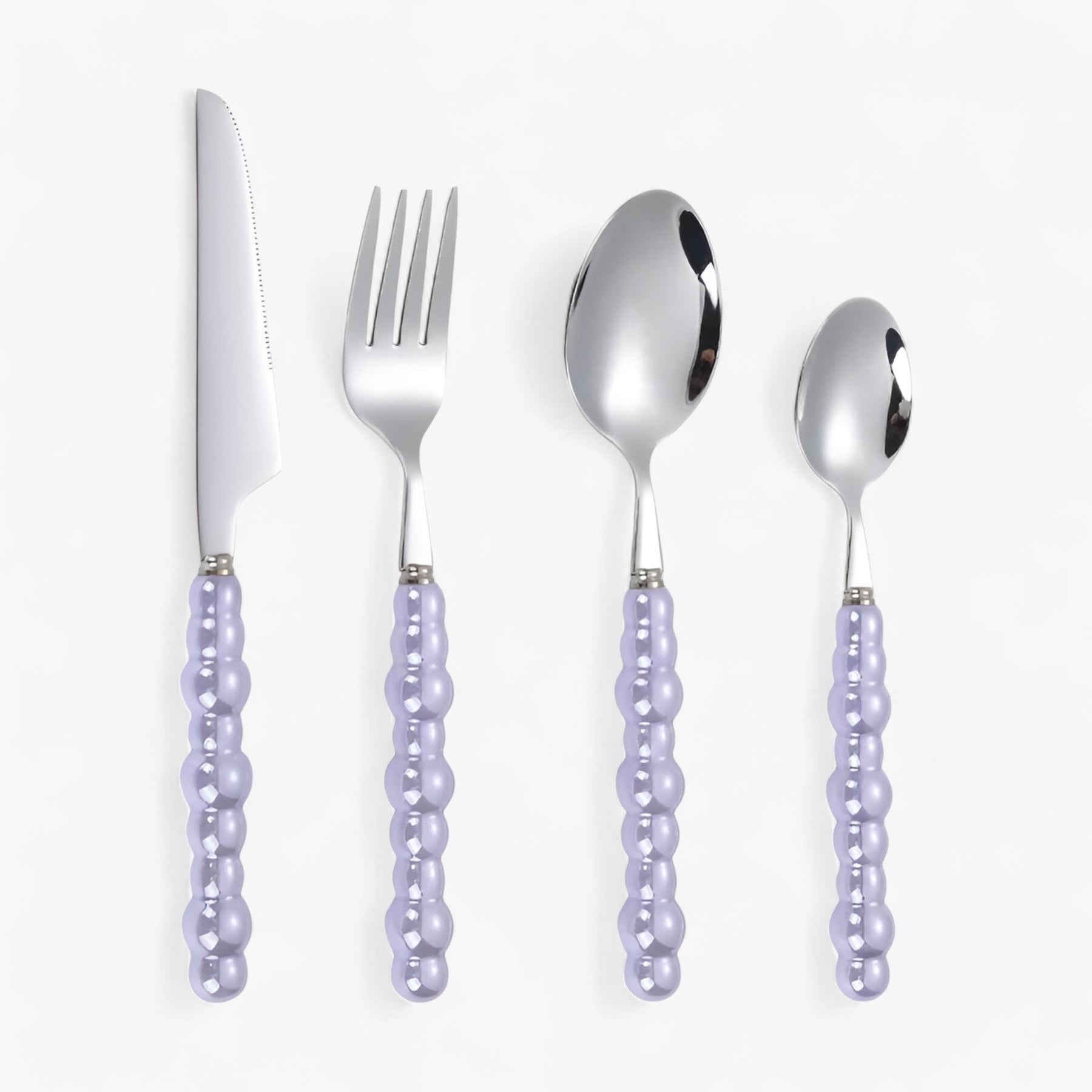 home & garden : LuxeDine | Parelbestek in Paars-4stuks van Pantinoshop