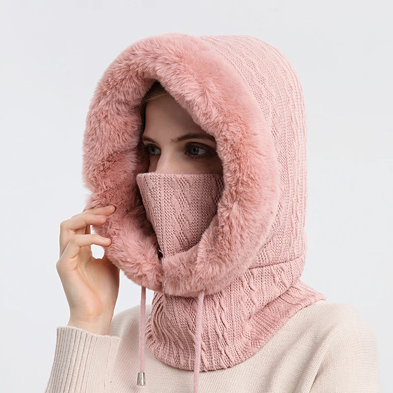 men's fashion : Iceglam | Warme Winter Capuchon in Roze van Pantino