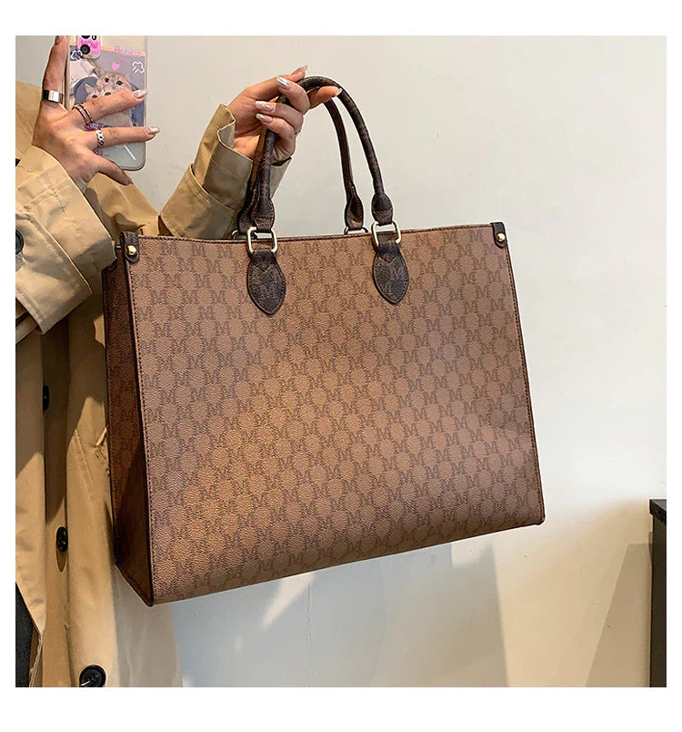 bags : De Maud Luxe Tote Handtas in Bruin van Pantino