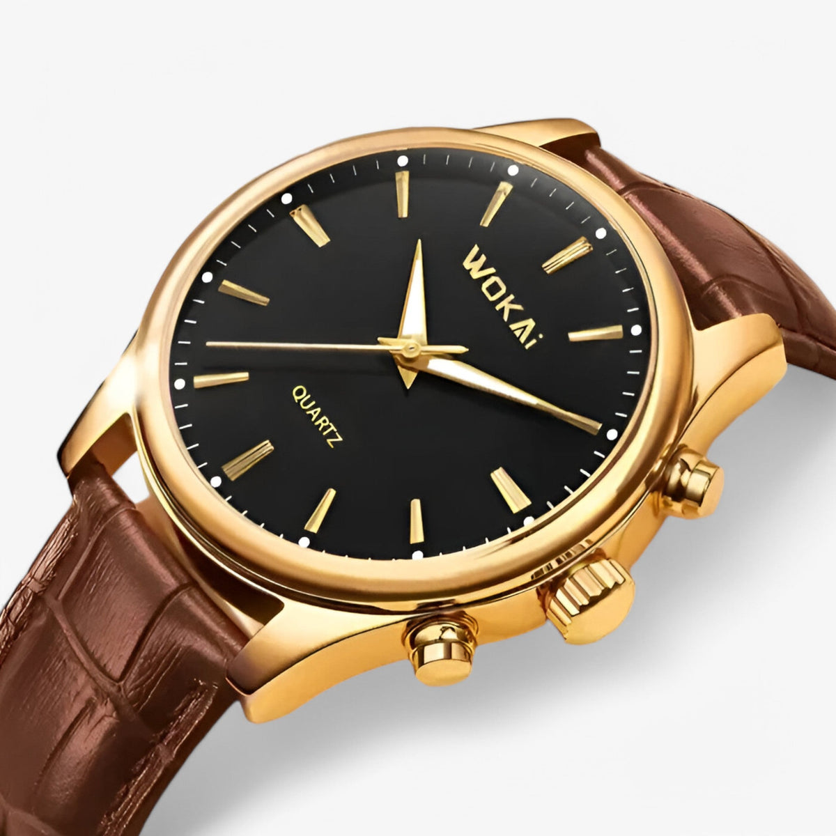 watches : George | Retro Unisex Quartzhorloge in Zwart van Pantinoshop