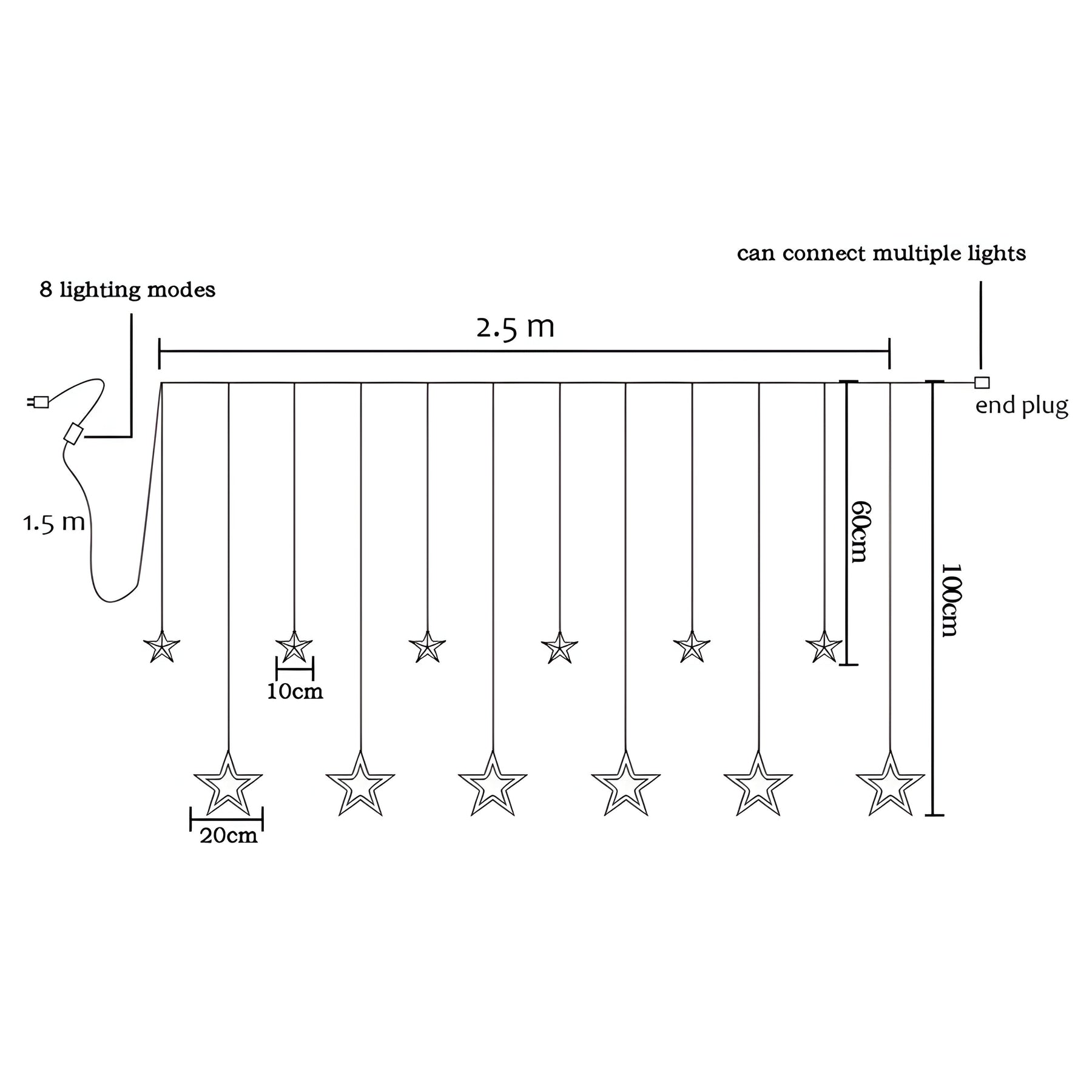 home & garden : Lana 138 LED sterrenslinger - Verlicht uw feestelijkheden met elegantie in van Pantino