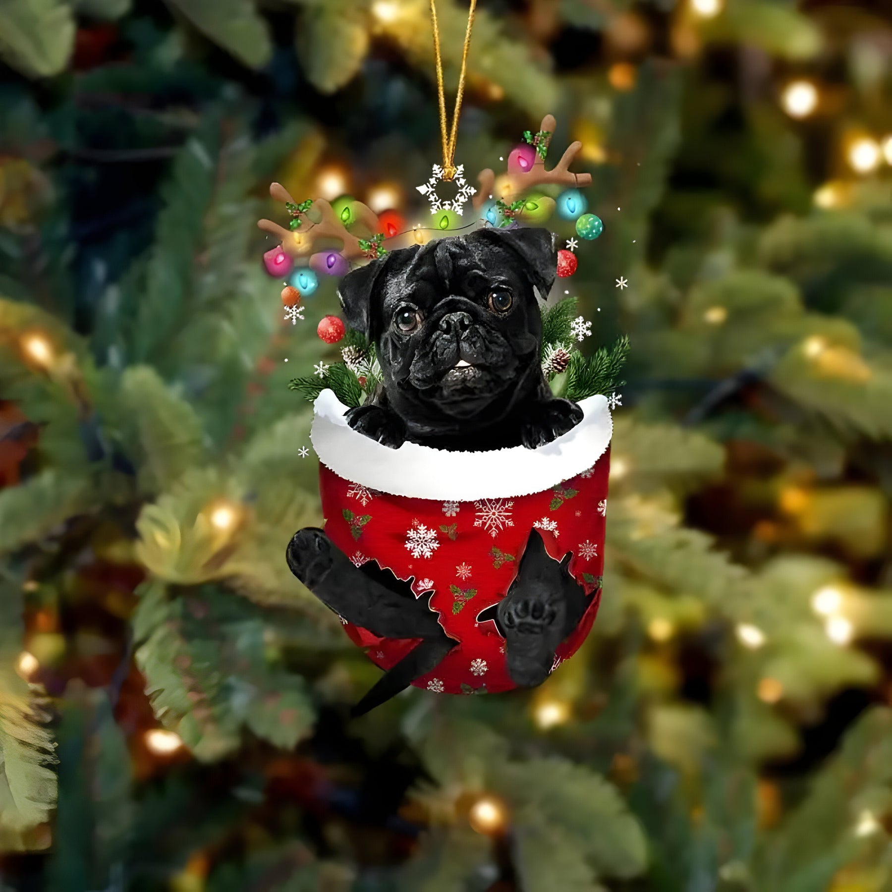 pets : Schattige Pupp Decoratie | Kerstboom Hangertje Hond - Feestelijke Charme en Cadeau voor Hondenliefhebbers in Stijl M van Pantinoshop
