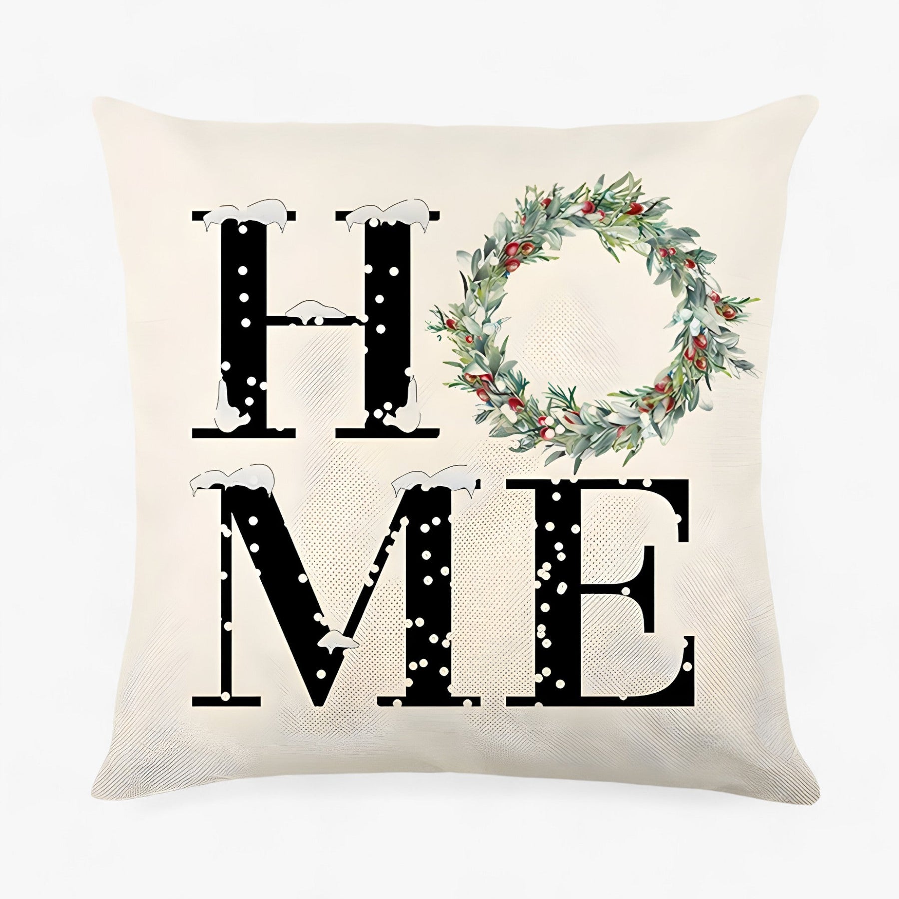home & garden : Frosty | Housse de Coussin en Lin de Noël - Décor Festif et Confortable pour la Maison in 12 van Pantinoshop