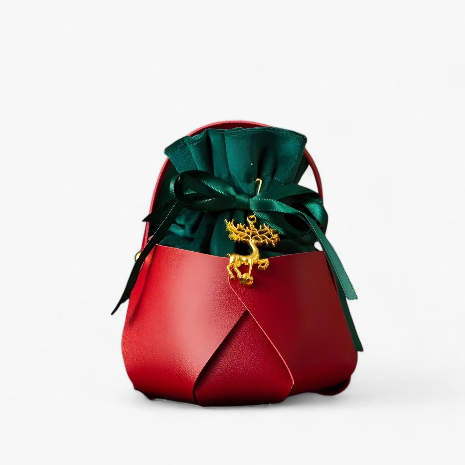 bags : Layla | 1PC Kerstmis Appelzak - Draagbare Cadeaudoos voor Feestelijke Verpakking in Rood 2 van Pantinoshop