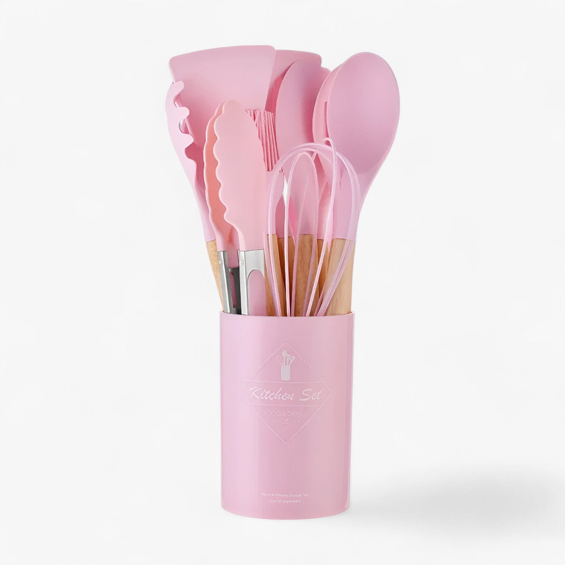 home & garden : Set van 12 keukenhulpmiddelen in silicone in Roze 12Stuks van Pantinoshop