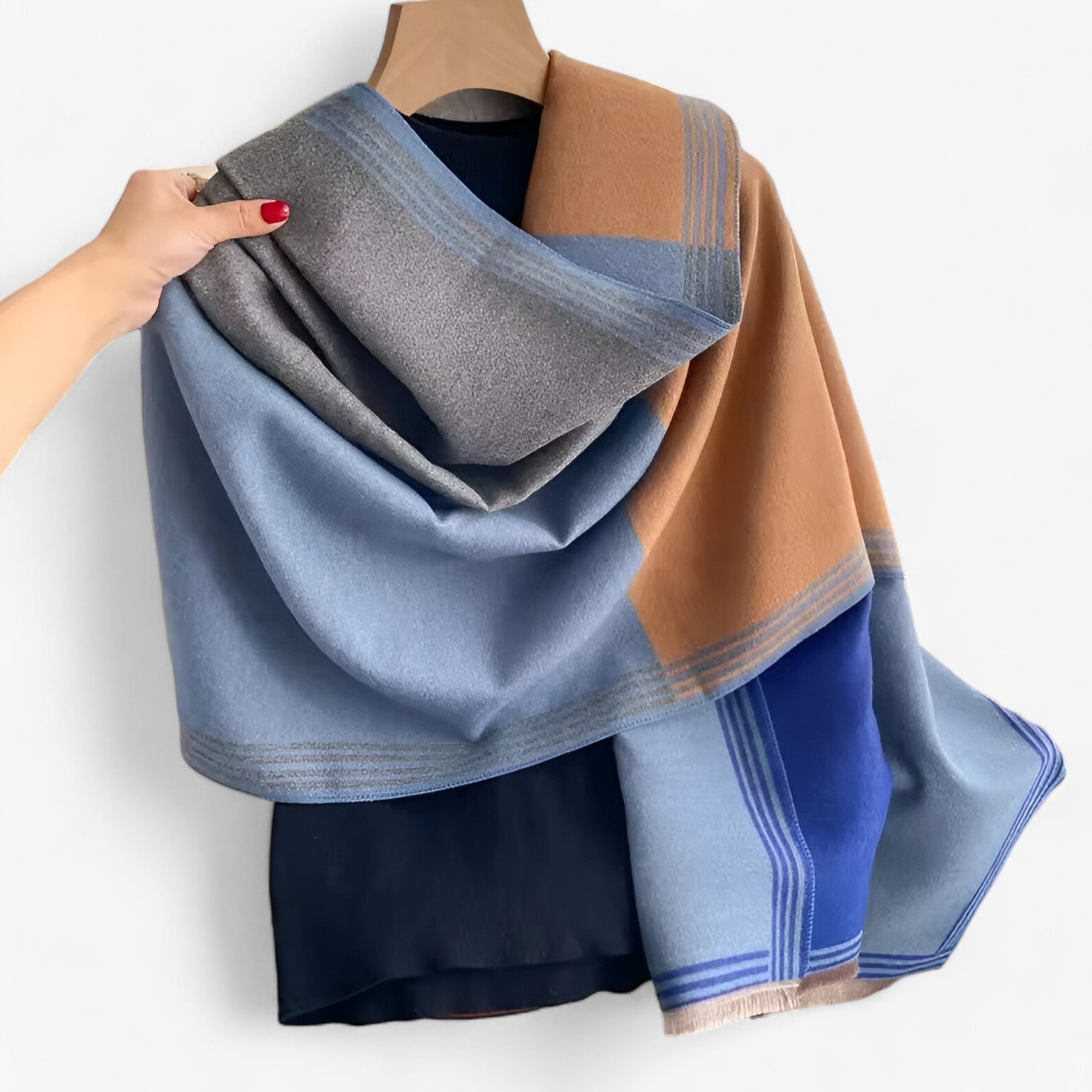 Valeria | Luxe Kasjmier Sjaal – Elegantie en Warmte in Één - €25 : Valeria | Luxe Kasjmier Sjaal – Elegantie en Warmte in Één in DE798-04 van Pantinoshop