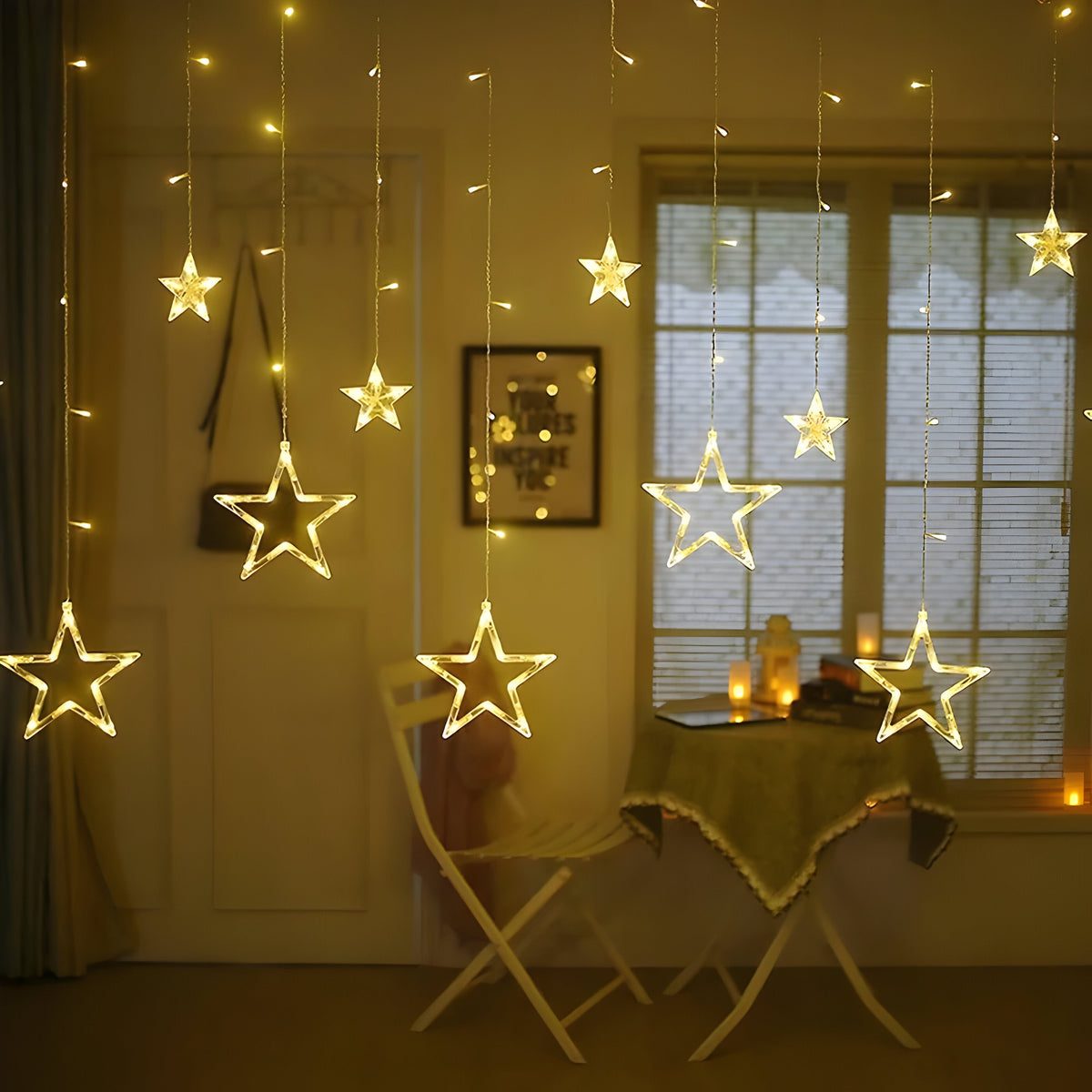 home & garden : Lana 138 LED sterrenslinger - Verlicht uw feestelijkheden met elegantie in Warm licht van Pantino