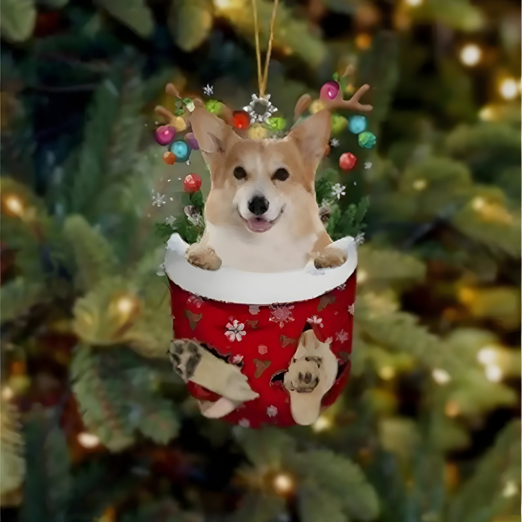 pets : Schattige Pupp Decoratie | Kerstboom Hangertje Hond - Feestelijke Charme en Cadeau voor Hondenliefhebbers in Stijl H van Pantinoshop