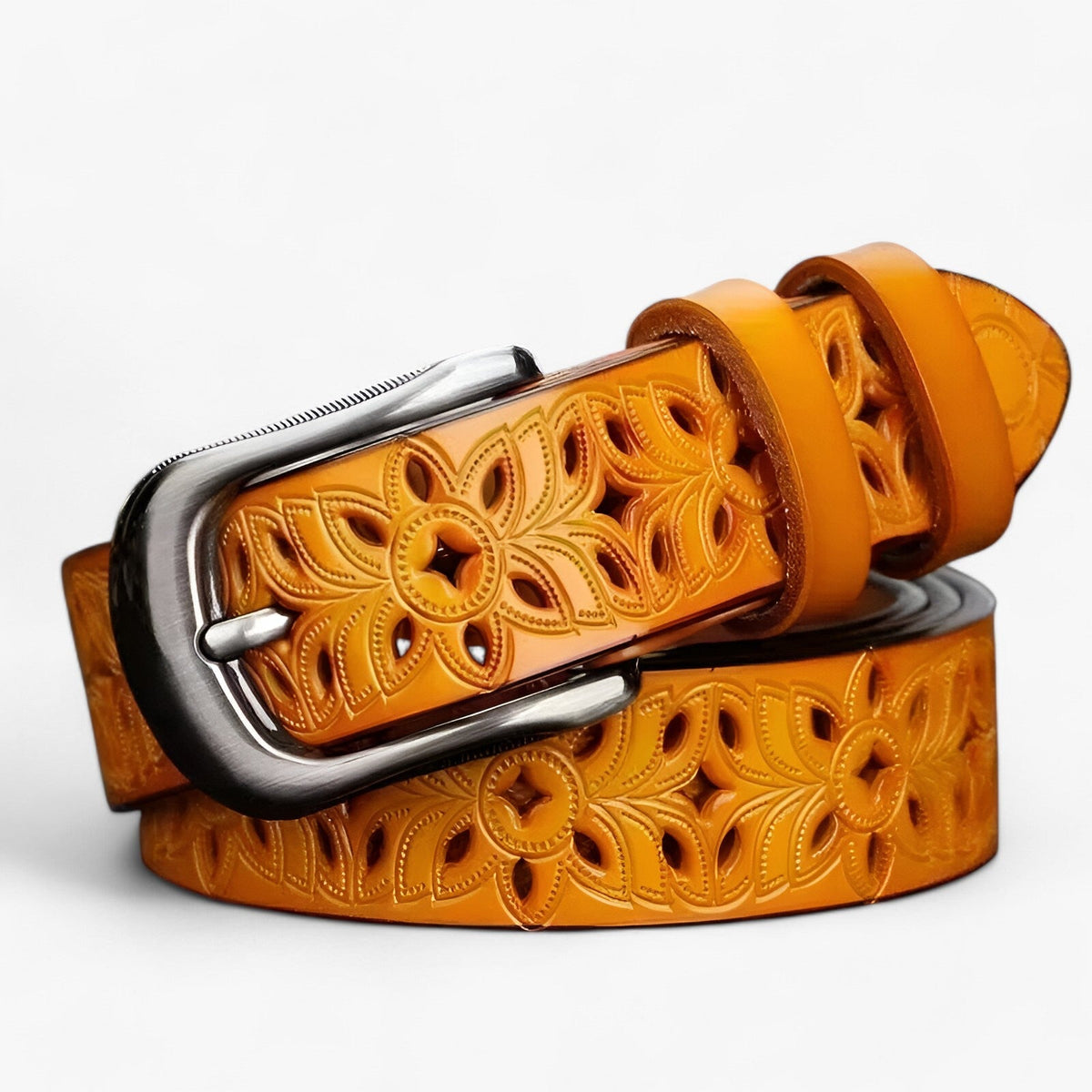 accessories : Janice | Nieuwe Leren Ceintuur - Elegant & Duurzaam in Leer in van Pantino