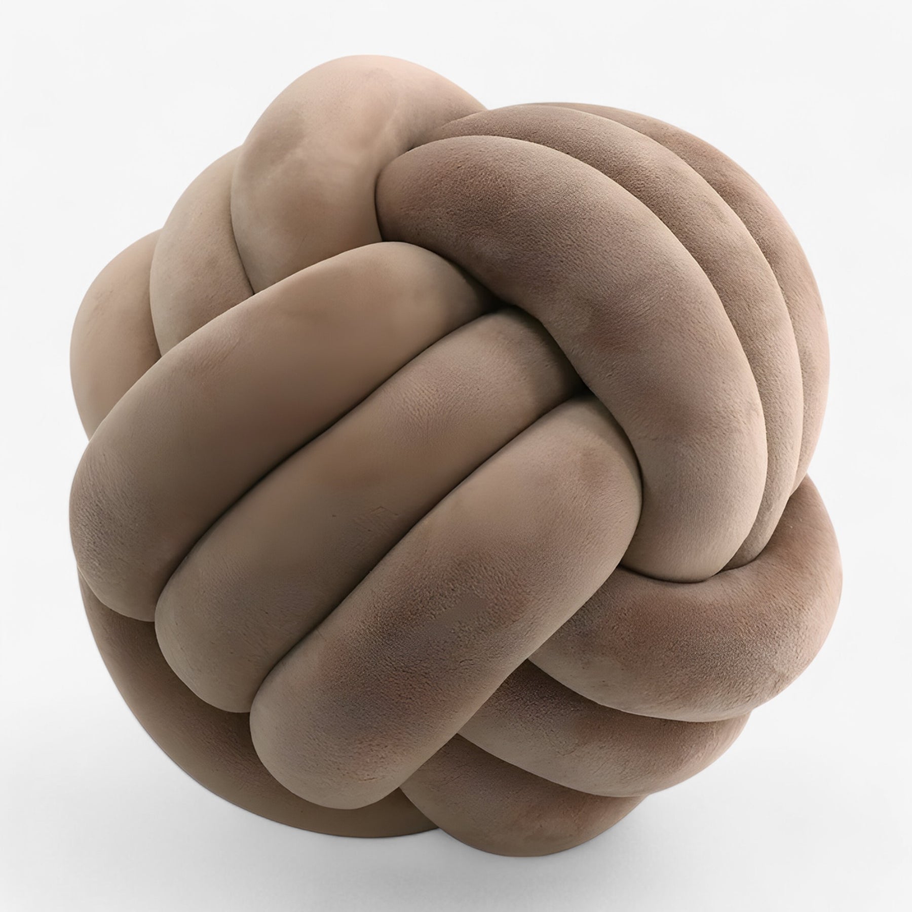 home & garden : Ellie | Ronde Knoop Kussen - Knus en Decoratief in Bruin van Pantino