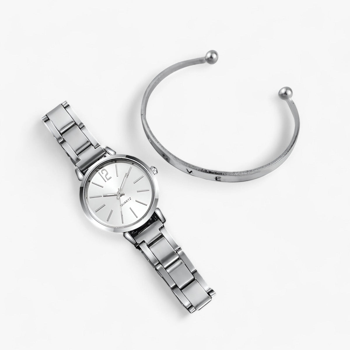 watches : Lorena | Elegant Dameshorloge Set – Stilet Roestvrij Staal & Armband in van Pantino