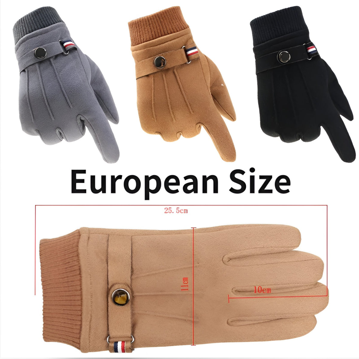 men's fashion : Michael | Warme Suède Touchscreen Winterhandschoenen in van Pantinoshop