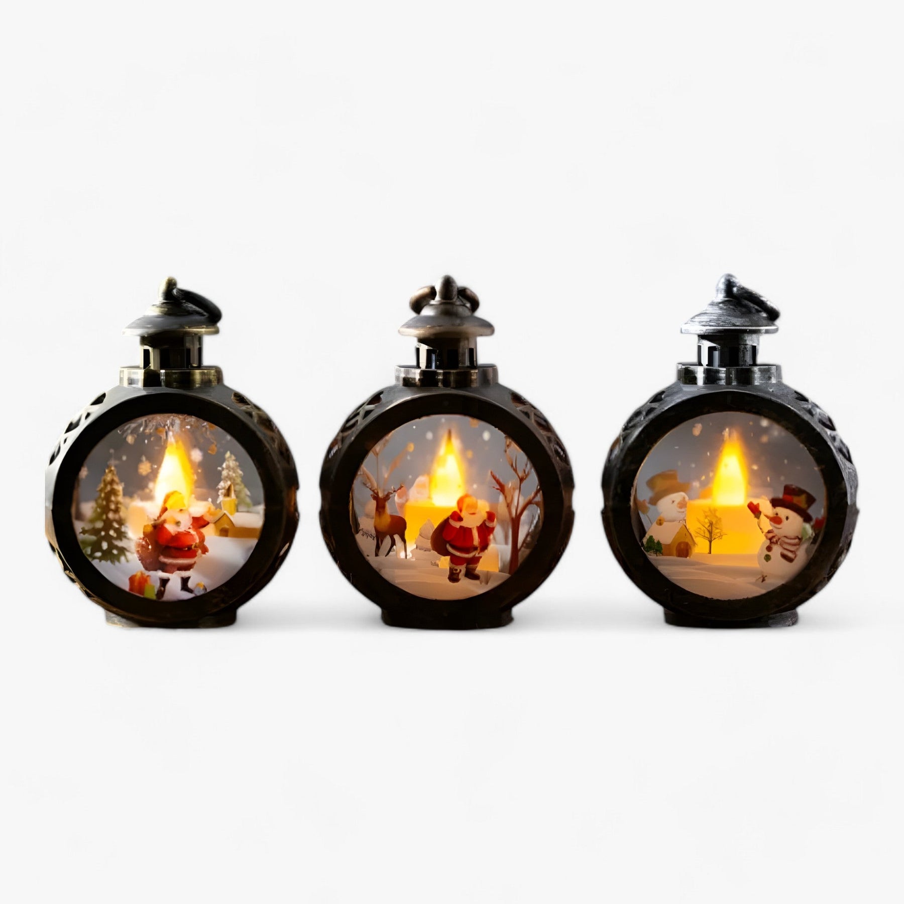 outdoor equipment : Julien | Kerstman Sneeuwpop Lamp - LED Lantaarn met Vlam Simulatie voor Buitendecoratie in van Pantinoshop