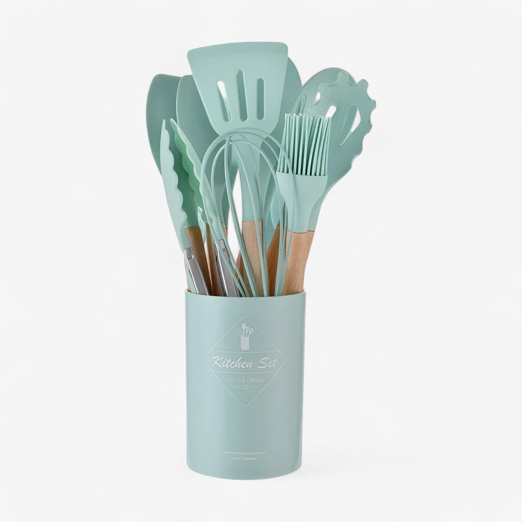 home & garden : Set van 12 keukenhulpmiddelen in silicone in Munt 12Stuks van Pantinoshop