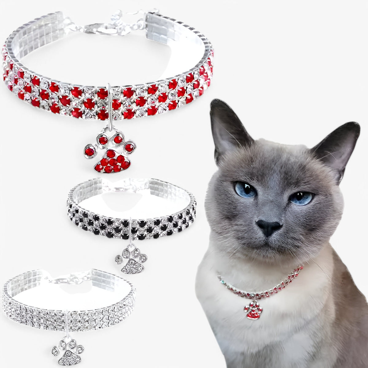 pets : Luna | Luxe Kristallen Halsband met Diamant Hanger in van Pantinoshop
