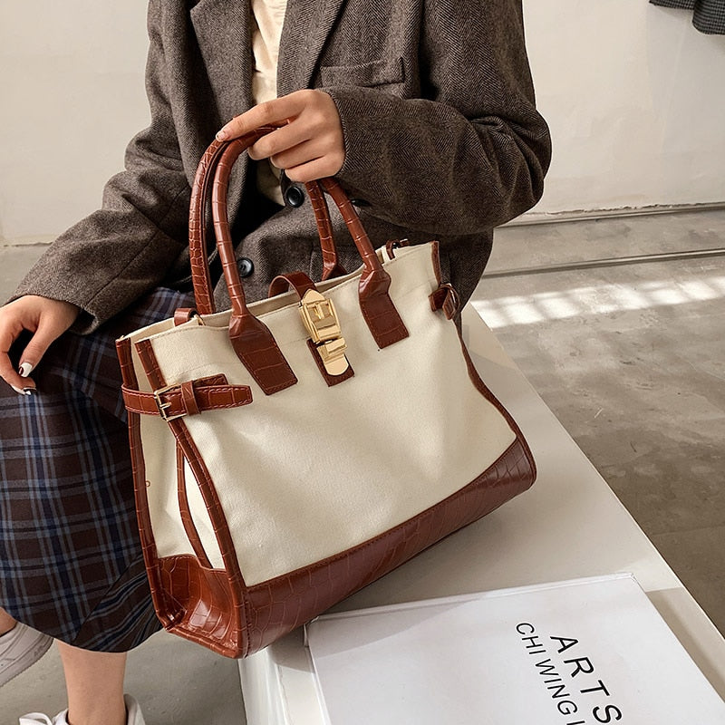 bags : Moda canvas schoudertas in van Pantino
