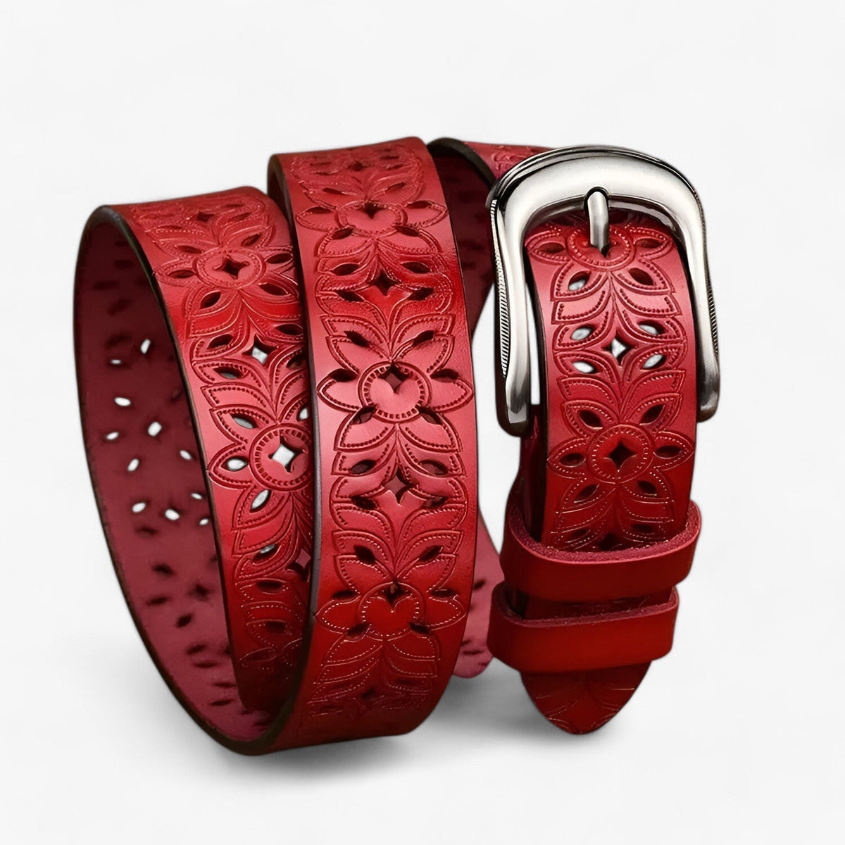 accessories : Janice | Nieuwe Leren Ceintuur - Elegant & Duurzaam in Leer in van Pantino