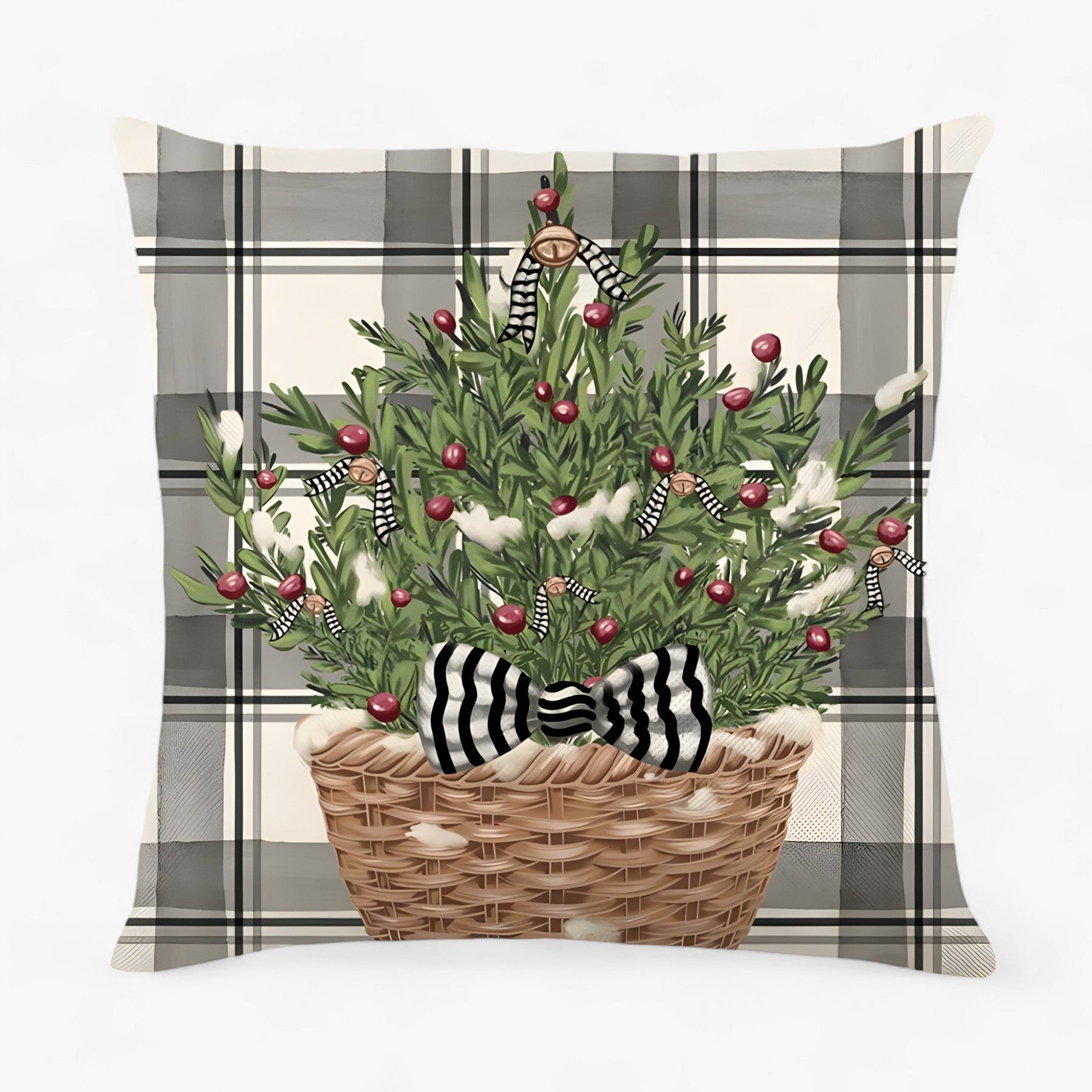 home & garden : Frosty | Housse de Coussin en Lin de Noël - Décor Festif et Confortable pour la Maison in 3 van Pantinoshop